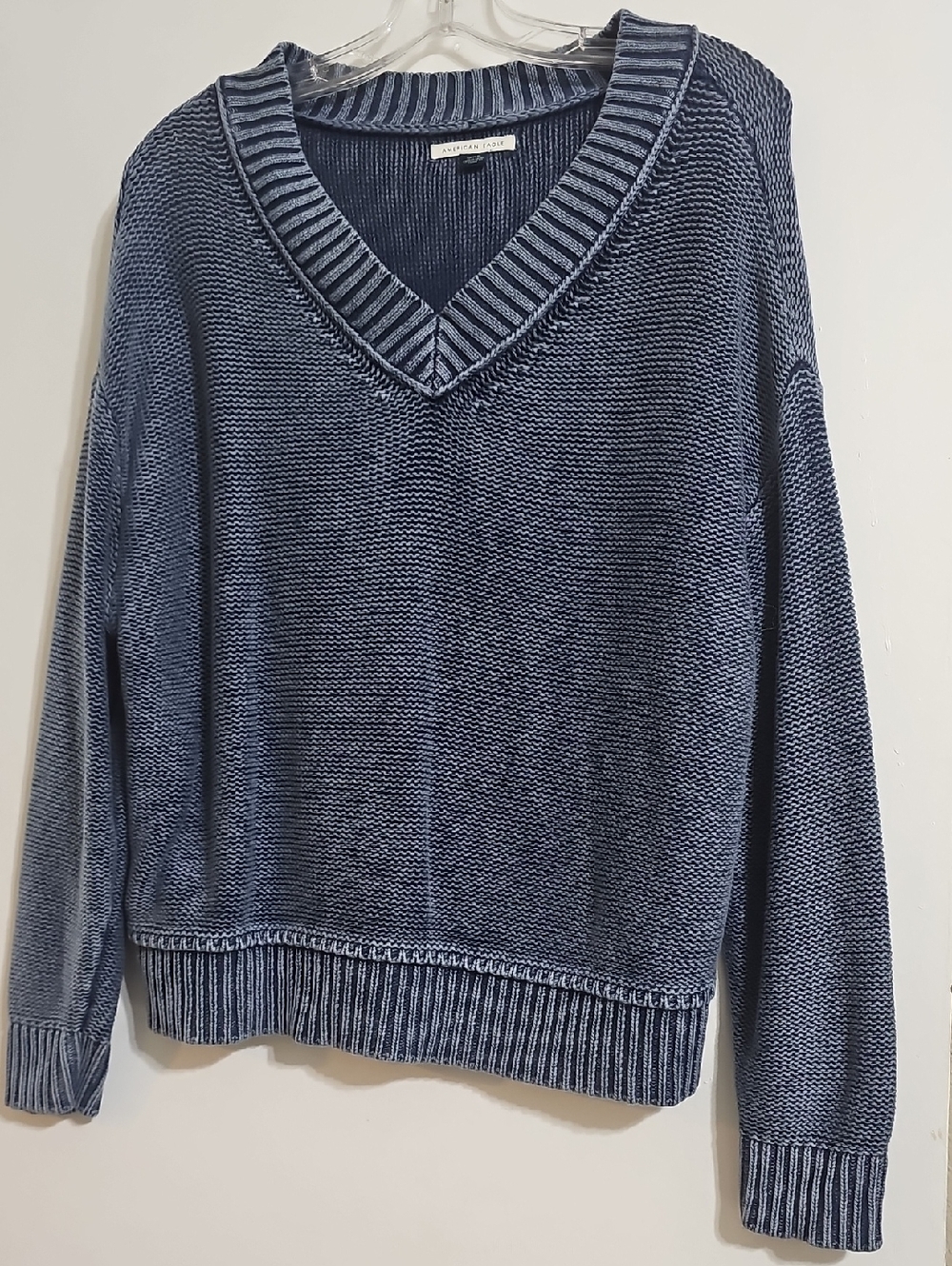 AMERICAN EAGLE Dusty Blue V-Neck Sweater